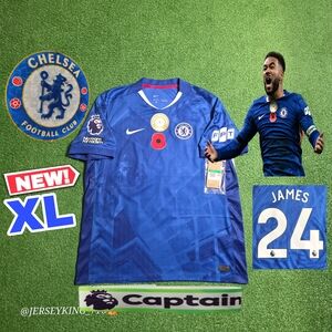 Nike Chelsea FC Reece James #24 2025/2026 Home Blue Jersey New XL EPL, CWC Patch